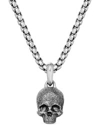 David Yurman - Sterling Memento Mori Skull Amulet (16Mm) - Lyst