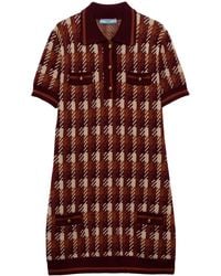 Prada - Wool Knit Mini Dress - Lyst