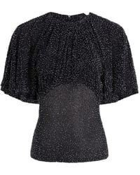 Rabanne - Textured Asymmetrical Top With Ruched Details - Lyst