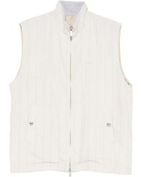 Eleventy - Pinstriped Zip-Up Gilet - Lyst