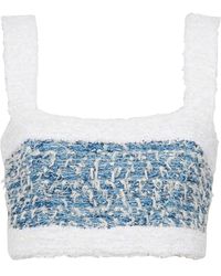 Balmain - Tweed Crop Top - Lyst