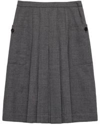 Prada - Rush Stitch Pleated Skirt - Lyst