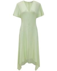 Stella McCartney - Satin V-Neck Dress - Lyst