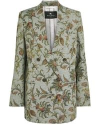 Etro - Jack Met Dubbele Rij Knopen En Bloemenprint - Lyst