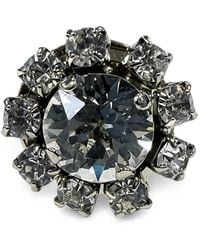 MM6 by Maison Margiela - Crystal-Embellished Floral-Motif Ring - Lyst