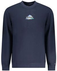 Tommy Hilfiger - Logo-Print Crewneck Cotton Sweatshirt - Lyst