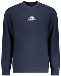 Tommy Hilfiger - Logo-Print Crewneck Cotton Sweatshirt - Lyst