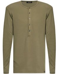 Tom Ford - Long-sleeve Stretch-cotton Pajama T-shirt - Lyst