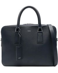 Sandro - Top-Handle Leather Laptop Bag - Lyst