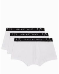 Armani Exchange - Set aus drei Boxershorts mit Logo-Bund - Lyst