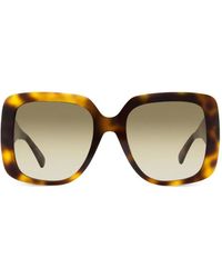 Longchamp - Tortoiseshell-Effect Rectangle-Frame Sunglasses - Lyst