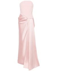 Solace London - Seri Strapless Draped Maxi Dress - Lyst