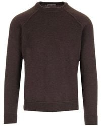 Al Duca d'Aosta - Raglan-Sleeve Ribbed-Trim Sweater - Lyst
