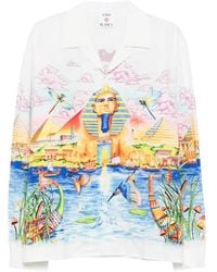 CASABLANCA - Graphic-Print Long-Sleeve Shirt - Lyst