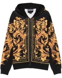 Versace Jeans Couture - Baroque-Print Zip-Up Hoodie - Lyst