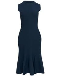 Stella McCartney - Sleeveless Fluted-Hem Midi Dress - Lyst