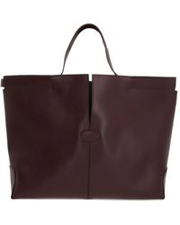 Tod's - Mittelgroße Di Folio Tote Bag aus Kalbsleder - Lyst