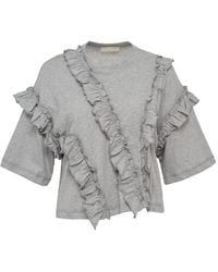 Ulla Johnson - T-Shirt Sydney Con Ruches - Lyst