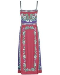 La DoubleJ - Buy Me A Martini Floral Print Midi Dress - Lyst