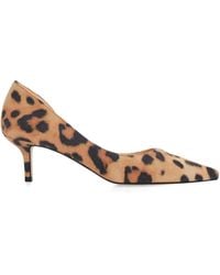 SMILING SHOES - Meilin Leopard-Print Suede Pumps - Lyst