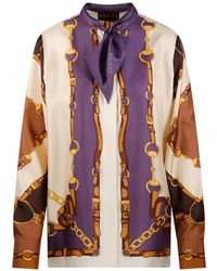 Gucci - Printed Silk Till Shirt - Lyst