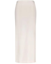 Loulou de Saison - Cara Elasticated Waistband Back Vent Maxi Skirt - Lyst