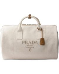 Prada - Borsone Con Logo Goffrato - Lyst
