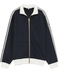 Maje - Stripe-Detail Zip-Up Sweatshirt - Lyst