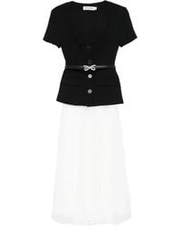 Self-Portrait - Midi-Jurk Met Korte Mouwen - Lyst