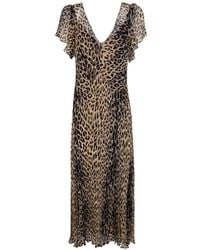 RIXO London - Nina Leopard-Print Maxi Dress - Lyst