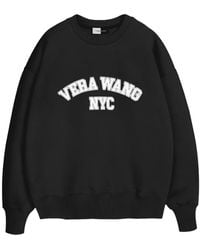 Vera Wang - Sweat College À Col Rond En Coton - Lyst