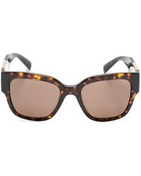 Versace - Tortoiseshell-Effect Square-Frame Sunglasses - Lyst