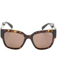 Versace - Tortoiseshell-Effect Square-Frame Sunglasses - Lyst