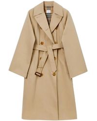 Burberry - Cotton Gabardine Trench Coat - Lyst