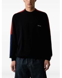 ARMANI EXCHANGE - Logo-Embroidered Side-Stripe Sweater - Lyst