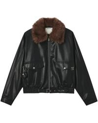 Musium Div. - Faux-Fur Collar Belted Jacket - Lyst