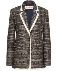 Valentino Garavani - Tweed Single-breasted Blazer - Lyst