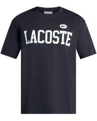Lacoste - T-Shirt aus Bio-Baumwolle mit Logo-Print - Lyst
