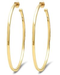 Jennifer Meyer - 18kt Yellow Gold Medium Hammered Hoop Earrings - Lyst