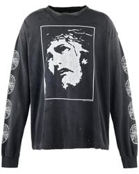 SAINT Mxxxxxx - Graphic-Print Long-Sleeve T-Shirt - Lyst