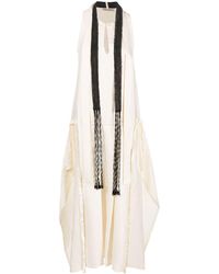 Wales Bonner - Macramé-detail Box-pleat Dress - Lyst