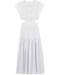 Claudie Pierlot - Robe-Nuisette Bordée De Dentelle - Lyst