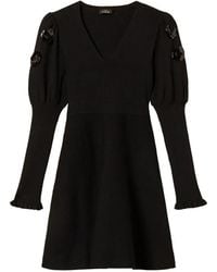 Twinset - Short Knit Dress With Sequin Embroidery - Lyst