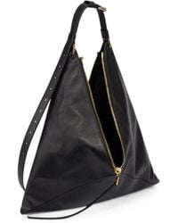 Moschino - Triangle-Shape Leather Shoulder Bag - Lyst