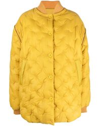 Sherpa - Embossed-Detail Padded Jacket - Lyst
