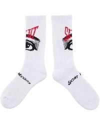 SAINT Mxxxxxx - Eye-Motif Ribbed Socks - Lyst