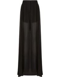 Alberta Ferretti - Pantalon Évasé À Effet De Transparence - Lyst