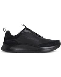 Calvin Klein - Ck Curve Panelled Lace-Up Sneakers - Lyst