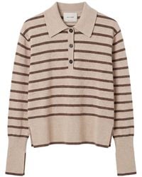 Arlo Mott - Broome Striped Knitted Polo Shirt - Lyst