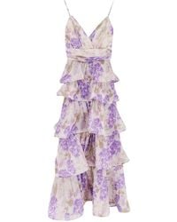 ACTUALEE - Ruffled Floral-Print Maxi Dress - Lyst